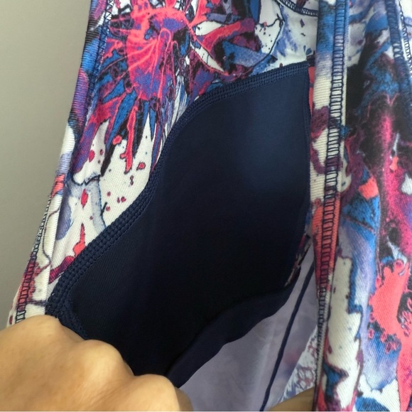 TITLE NINE M Splatter Floral Print CutOut Back Athletic Dress Purple Pink Medium - Picture 10 of 10